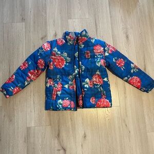 Daisy Street Floral Puffer Coat